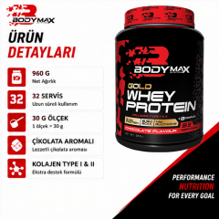 Bodymax Gold Whey Protein 960 Gr 32 Servis – Çikolatalı