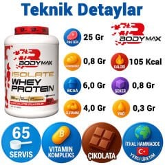 Bodymax Isolate Whey Protein 1950 Gr – Çikolata Lezzeti