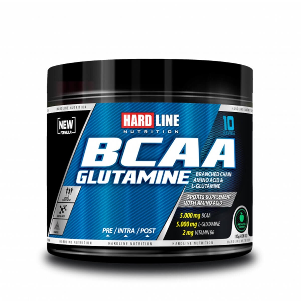 Hardline BCAA Glutamine 115 Gr 10 Servis Yeşil Elma