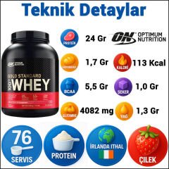 Optimum Gold Standard Whey Protein Tozu 2280 Gr Çilekli