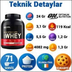 Optimum Gold Standard Whey Protein Tozu 2270 Gr Kurabiye