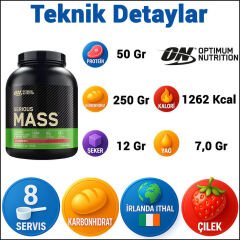 Optimum Serious Mass 2730 Gr Karbonhidrat Çilekli Gainer