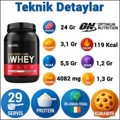 Optimum Gold Standard Whey Protein Tozu 896 Gr Kurabiye
