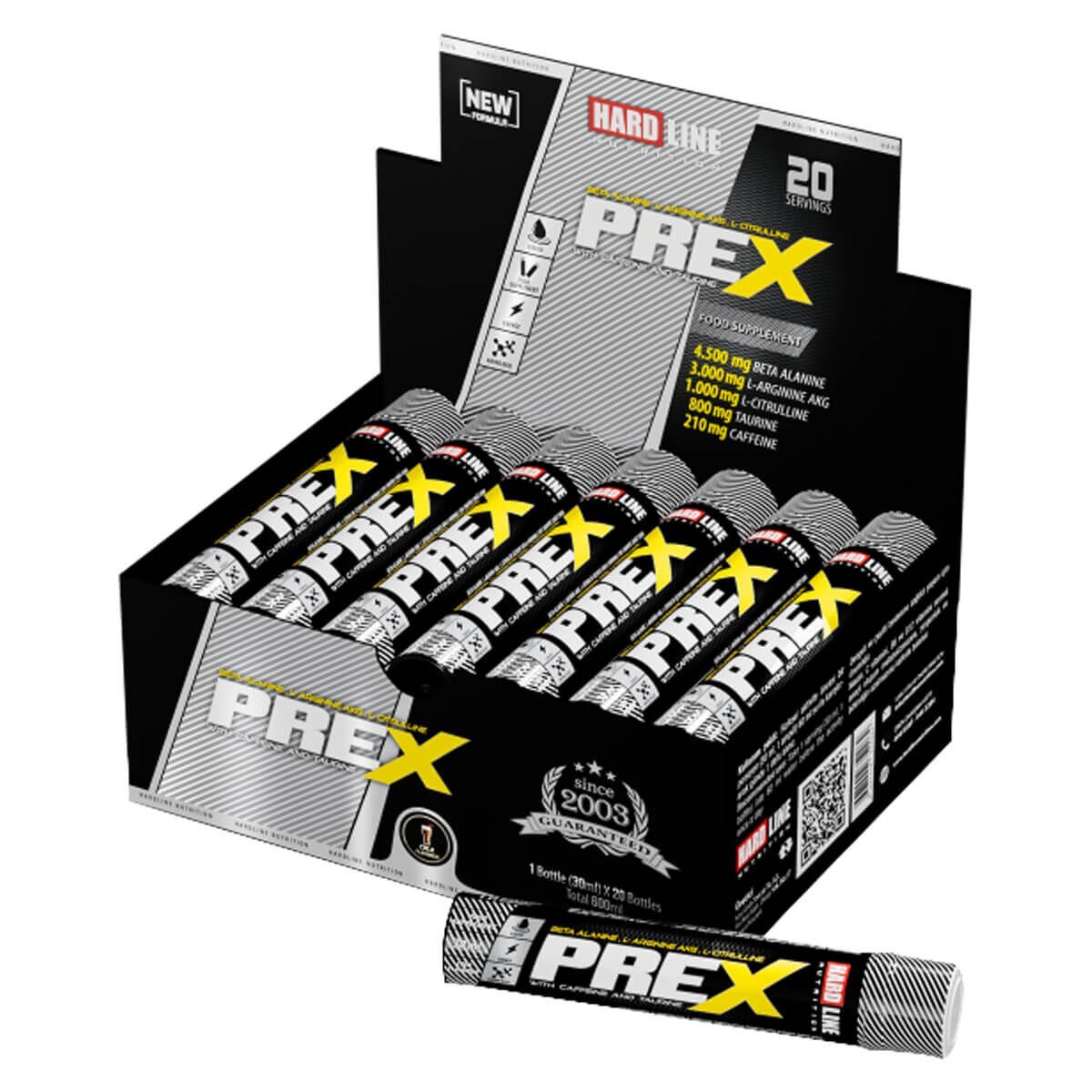 Hardline PreX Pre-Workout Sıvı 30ml*20 Adet – Kola Aromalı