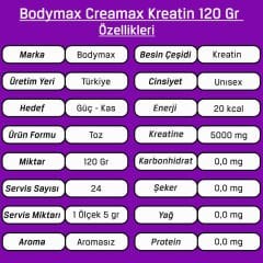 Bodymax Creamax Kreatin 120 Gr 24 Servis