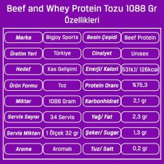 Bigjoy Sports Beef and Whey Protein Tozu 1088 Gr