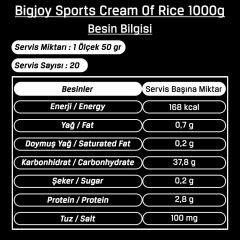 Bigjoy Sports Cream Of Rice Vanilya 1000g