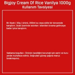 Bigjoy Sports Cream Of Rice Vanilya 1000g