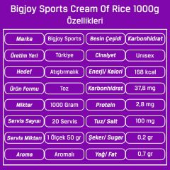 Bigjoy Sports Cream Of Rice Vanilya 1000g