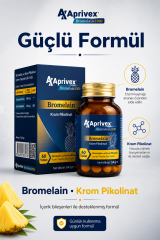 Aprivex Bromelain 2500 GDU/g Krom Pikolinat 60 Tablet