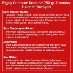 Bigjoy Sports Creapure Kreatine 253gr Aromasız