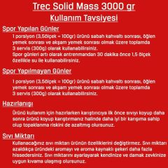 Trec Solid Mass 3000 Gr Gainer Karbonhidrat Tozu