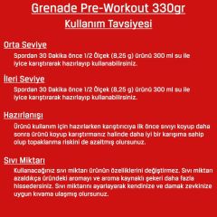 Grenade Pre-Workout 330 gr 40 Servis Preworkout