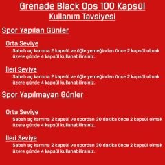 Grenade Black Ops 100 Kapsül 25 Servis